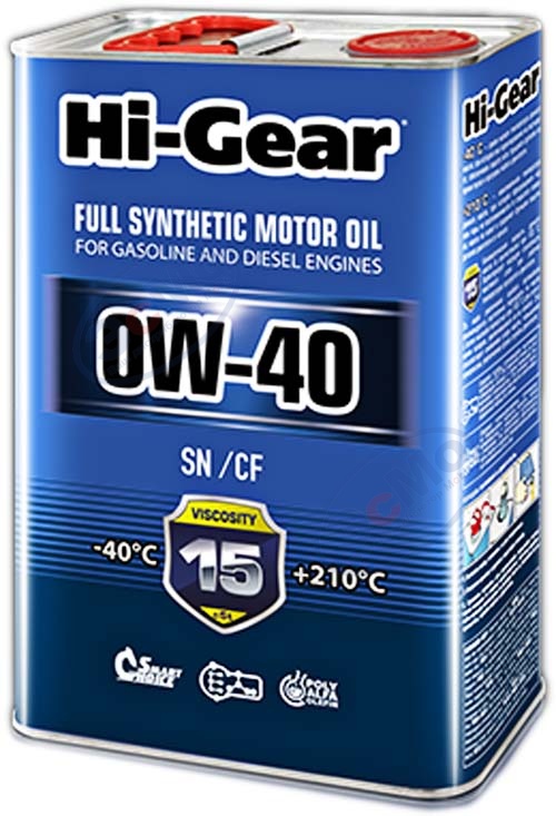 Моторное масло Hi-Gear 0W40  синт 4л