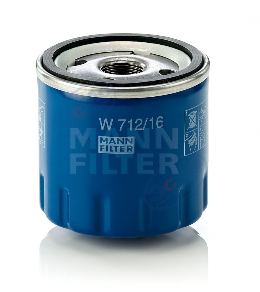 Фильтр масляный (MANN) W 712/16 Fiat, Mitsubishi, Opel