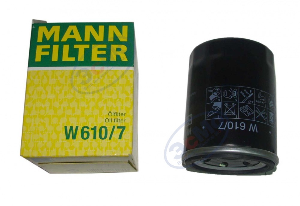 Фильтр масляный (MANN) W 610/7 Hyundai