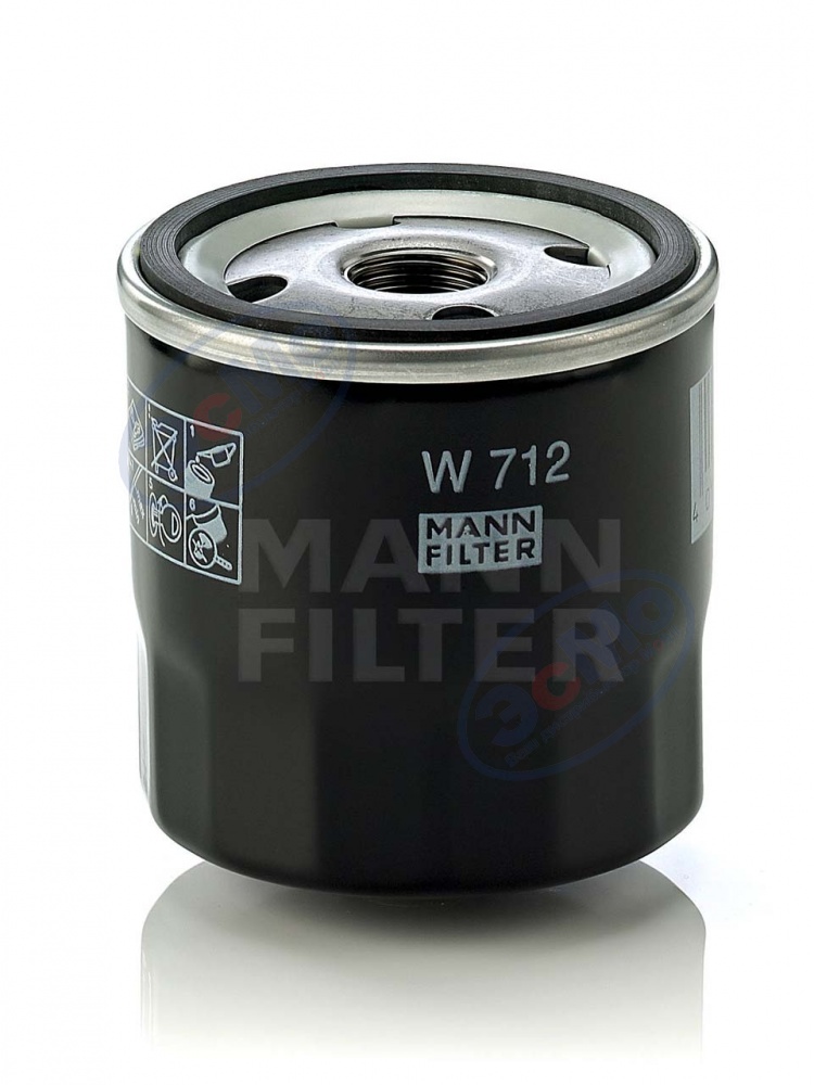 Фильтр масляный (MANN) W 712/95 (W 712/92)  VAG