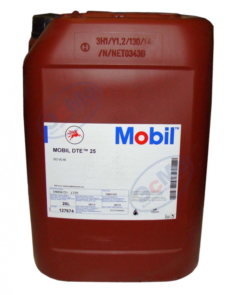 Гидравлическое масло DTE 25  20 л (Mobil)